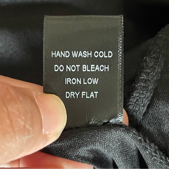 LUXXEL Black with Gold Accent Long Gown Size Medium - Picture 6 of 13